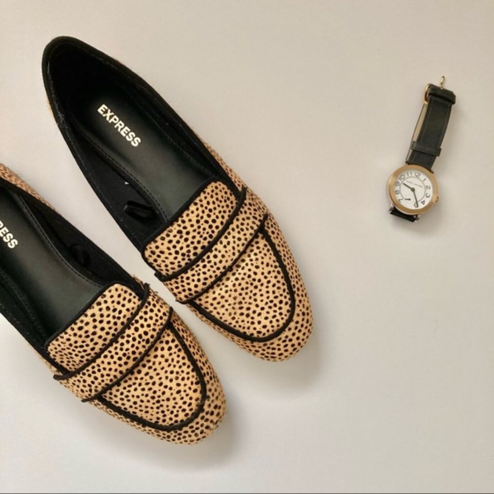 Express Cheetah Print Loafers